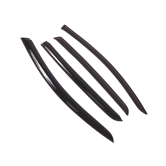 Tuningpros WD2-749 Outside Mount Window Visor Deflector Rain Guard Dark Smoke 4 Pcs Set For 2009-2013 Volkswagen Golf