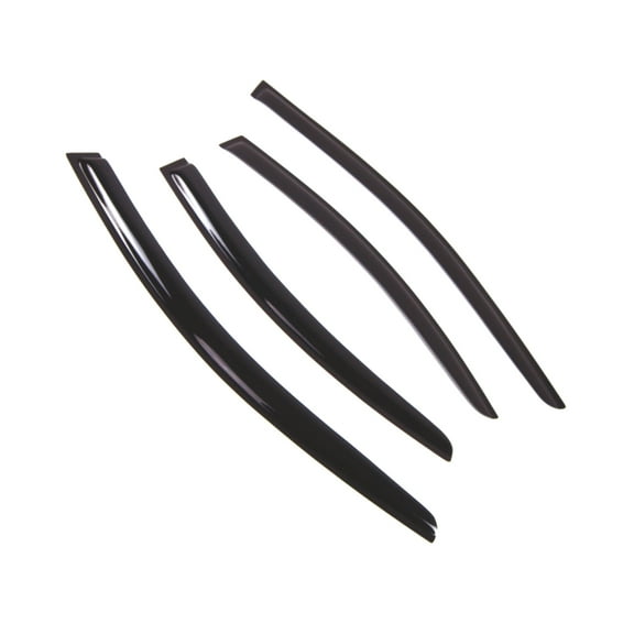 Tuningpros WD2-754 Outside Mount Window Visor Deflector Rain Guard Dark Smoke 4 Pcs Set For 2007-2016 Volvo S80