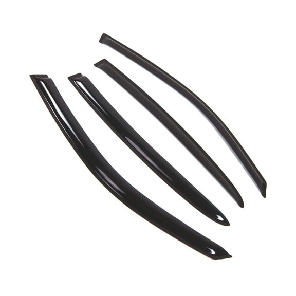 Tuningpros WD2-760B Outside Mount Window Visor Deflector Rain Guard Dark Smoke 4 Pcs Set For 2017-2018 Dodge Charger