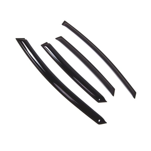 Tuningpros WD2-769 Outside Mount Window Visor Deflector Rain Guard Dark Smoke 4 Pcs Set For 2009-2016 Ford Fiesta Hatchback