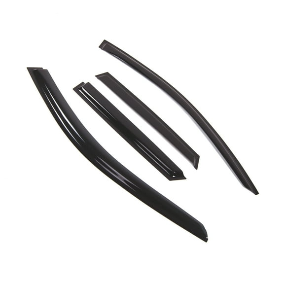 Tuningpros WD2-776B Outside Mount Window Visor Deflector Rain Guard Dark Smoke 4 Pcs Set For 2016-2018 Audi A3 Hatchback