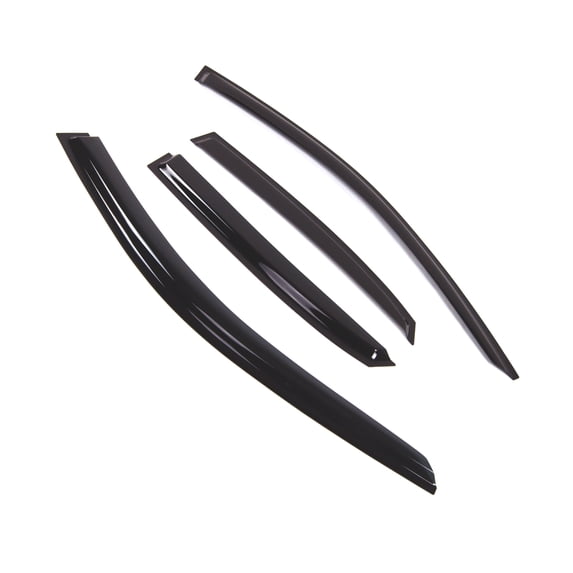 Tuningpros WD2-777 Outside Mount Window Visor Deflector Rain Guard Dark Smoke 4 Pcs Set For 2013-2015 Audi A3 Sedan