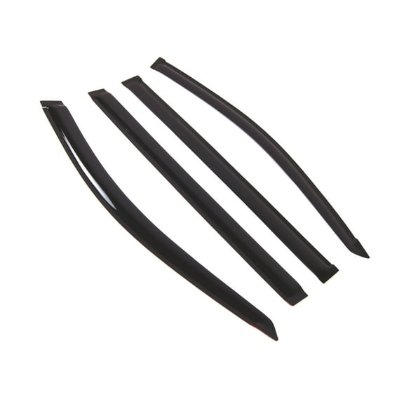 Tuningpros WD2-790 Outside Mount Window Visor Deflector Rain Guard Dark Smoke 4 Pcs Set For 2008-2016 Dodge Grand Caravan