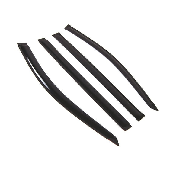 Tuningpros WD2-790B Outside Mount Window Visor Deflector Rain Guard Dark Smoke 4 Pcs Set For 2017-2018 Dodge Grand Caravan