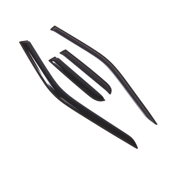 Tuningpros WD2-793 Outside Mount Window Visor Deflector Rain Guard Dark Smoke 4 Pcs Set For 2015-2016 Ford F-150 SuperCab