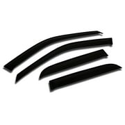 Tuningpros WD2-816 Outside Mount Window Visor Deflector Rain Guard Dark Smoke 4 Pcs Set For 2014-2016 Kia Soul