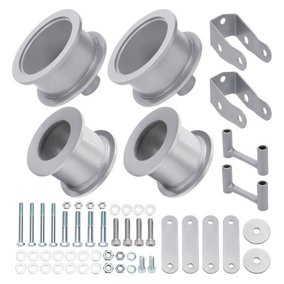 Tuningsworld 3" Lift Kit for Jeep Wrangler JK 2 Door 4 Door 2007-2018, Front & Rear Coil Spring Spacers with Shock Extender & Brake Line Bracket
