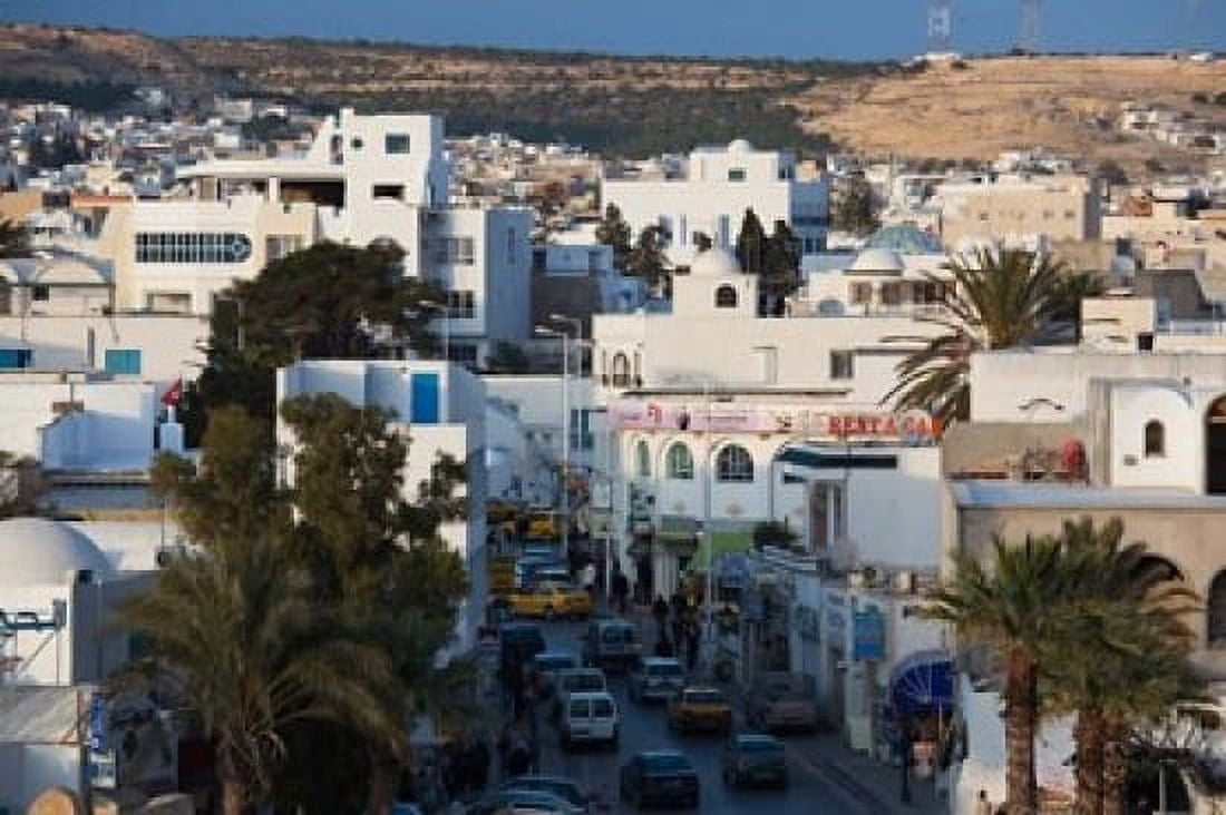 Tunisia Cap Bon Hammamet Avenue de la Republique Canvas Art - Walter Bibikow DanitaDelimont (24 x 15)