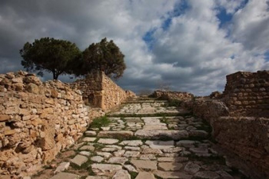 Tunisia Carthage Roman Villas Ancient Architecture Canvas Art - Walter Bibikow DanitaDelimont (24 x 15)