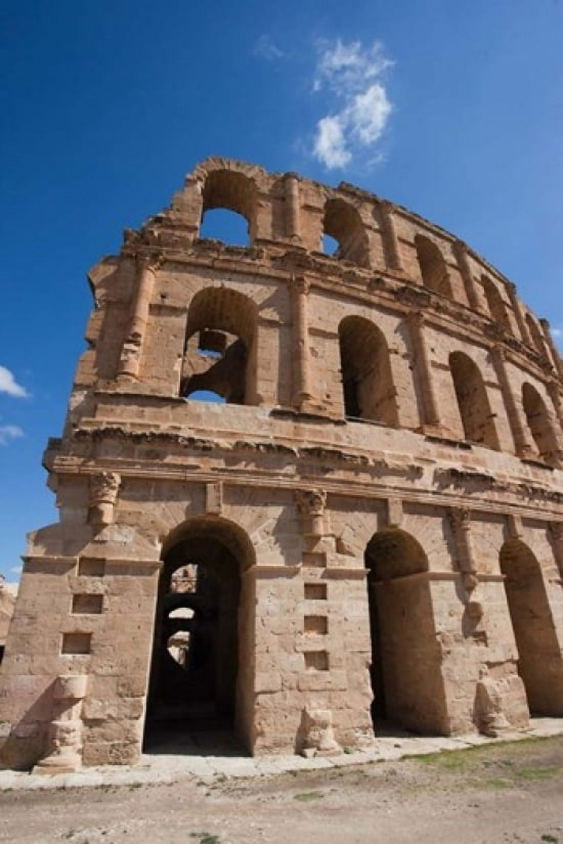 Tunisia El Jem Colosseum Ancient Architecture Canvas Art - Walter Bibikow DanitaDelimont (11 x 17)