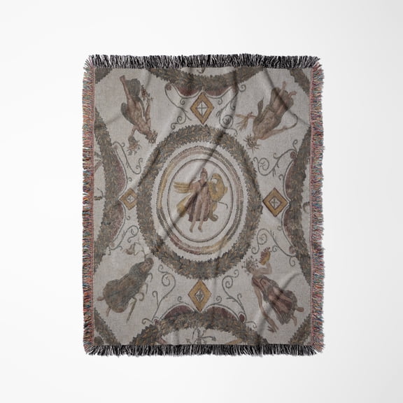 Tunisia, El Jem, El Jem Museum, Roman-Era Mosaic-Af47 Wbi0225 - Walter Bibikow, Woven Blanket