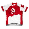 thumbnail image 1 of Tunisia Flag Short Sleeve Cycling Jersey  for Men - Size S, 1 of 3