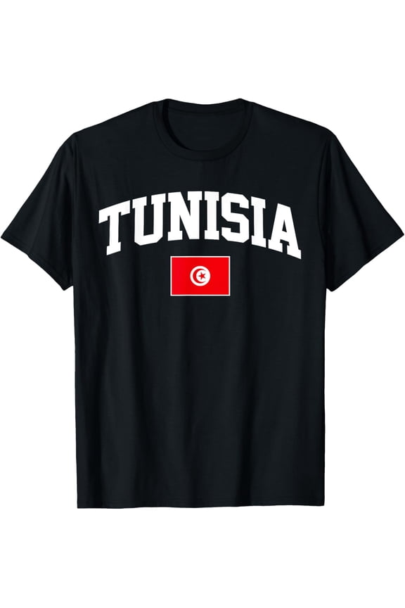 Tunisia Flag T-Shirt Retro Varsity Style Souvenir Tee for Men and Women Heritage Pride Apparel