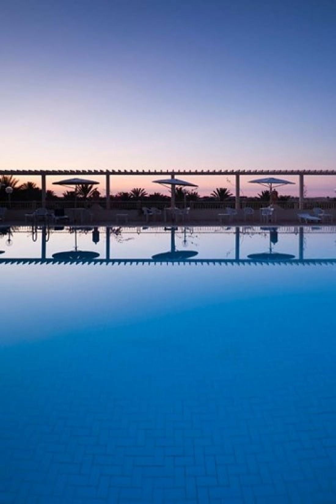 Tunisia Jerid Area Tozeur Hotel El Mouradi Pool Canvas Art - Walter Bibikow  DanitaDelimont (11 x 17)