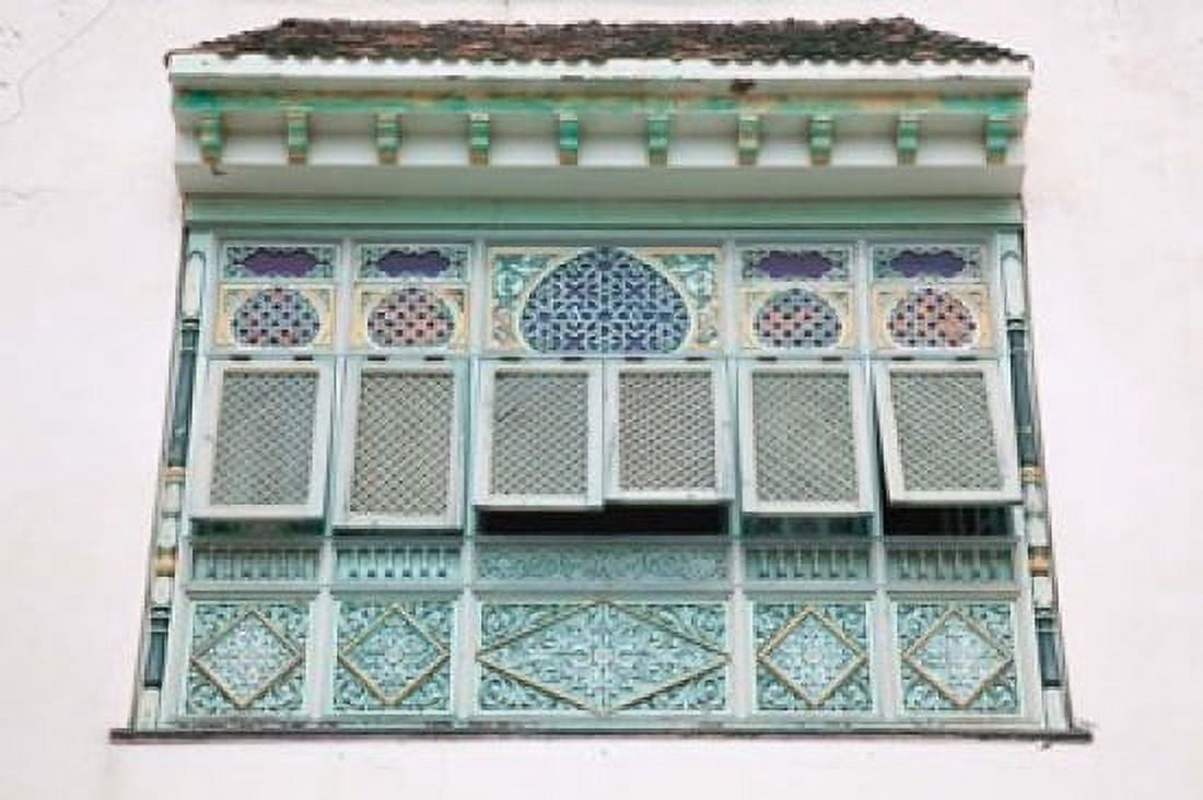 Tunisia Mahdia window moorish architecture Canvas Art - Walter Bibikow DanitaDelimont (35 x 23)