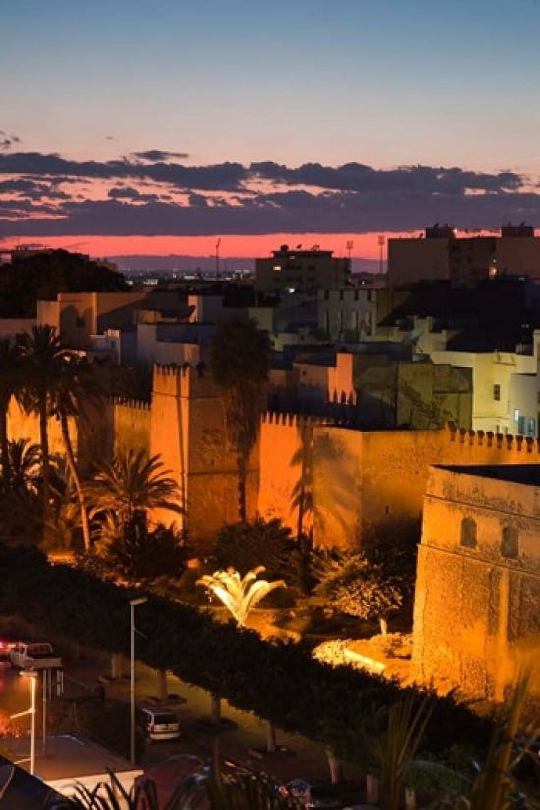 Tunisia Sfax Medina along Avenue Ali Belhouane Canvas Art - Walter Bibikow  DanitaDelimont (11 x 17)