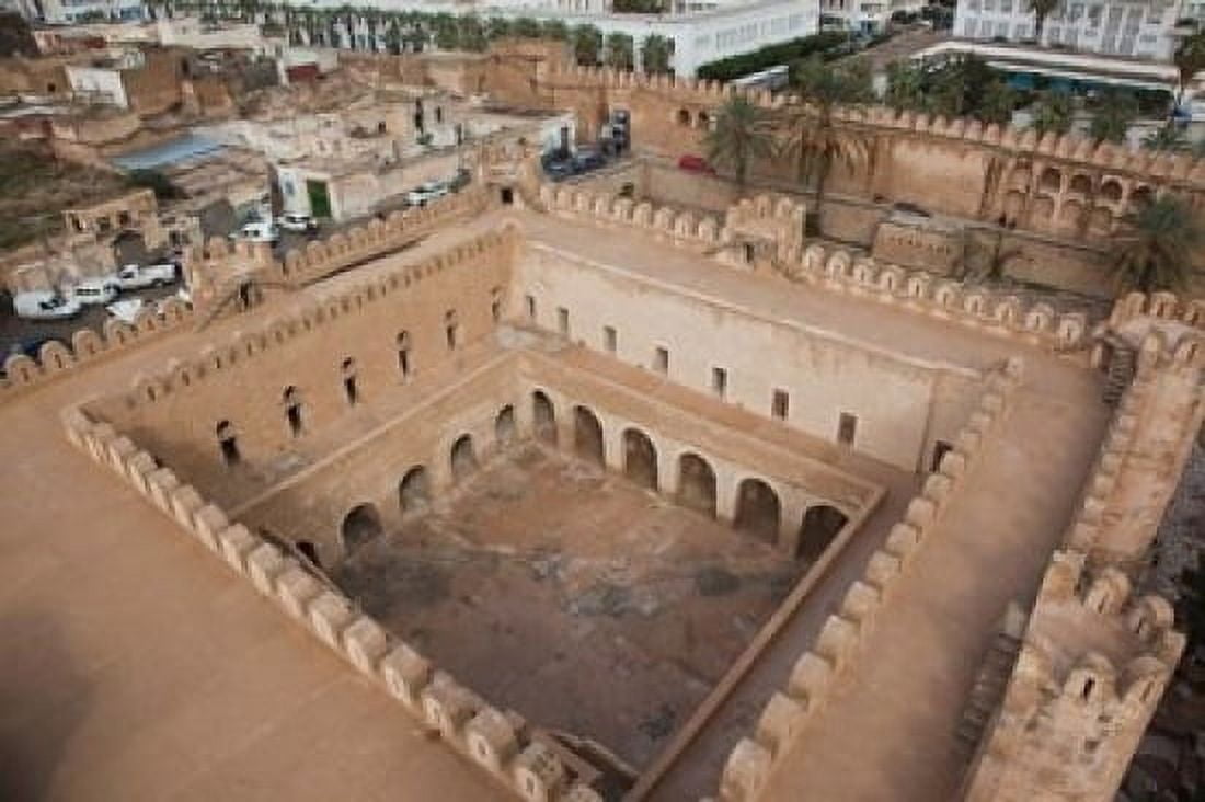 Tunisia Sousse Ribat 8th c fortification Canvas Art - Walter Bibikow DanitaDelimont (24 x 15)