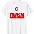 thumbnail image 1 of Tunisian Football Gifts Tunisienne Souvenir Flag Of Tunisia T-Shirt, 1 of 4