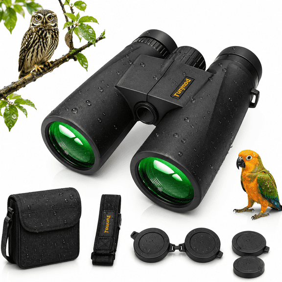 Tunmod 10x42 HD Binoculars for Adults, High-Powered Waterproof Binocular with BAK4 Prism for Bird Watching and Hunting
