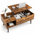 thumbnail image 1 of Tunmod Modern Lift-top Coffee Table with Hidden Compartment and Open Storage Shelf for Living Room, Reception Area and Home Office, 1 of 7