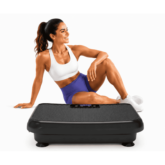 Tunmod Vibration Plate Exercise Machine, 300 lbs Capacity, 1-99 Speed Levels, LED Display, Home Fitness Platform