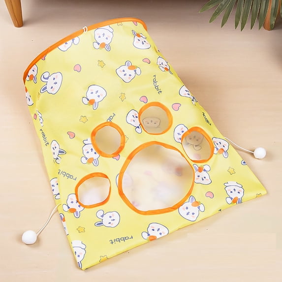 Tunnel Bag Toy with Crinkle Paper and Hanging Mouse, Interactive Hideout Play for Indoor s (V1),Interactive Pet Toys,Gifts for Pets and Pet Lovers(a)