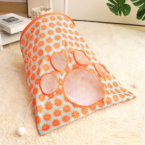 Tunnel Bag Toy with Crinkle Paper and Hanging Mouse, Interactive Hideout Play for Indoor s (V1),Pet Enrichment Toys,Gifts for Pets and Pet Lovers(c)