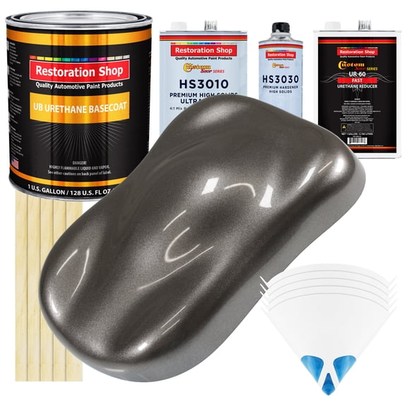 Tunnel Ram Gray Metallic Gallon URETHANE BASECOAT CLEARCOAT Auto Paint FAST Kit