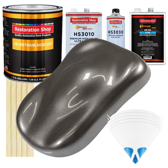Tunnel Ram Gray Metallic Gallon URETHANE BASECOAT CLEARCOAT Auto Paint SLOW Kit