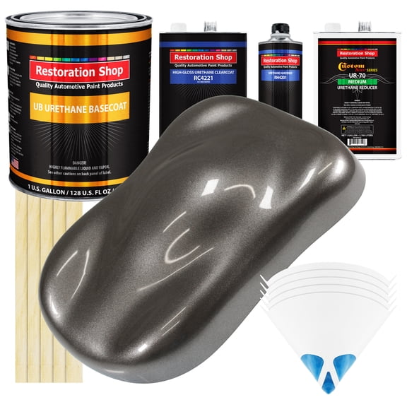 Tunnel Ram Gray Metallic Gallon URETHANE BASECOAT CLEARCOAT Car Auto Paint Kit