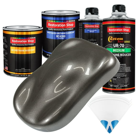 Tunnel Ram Gray Metallic Quart URETHANE BASECOAT CLEARCOAT Car Auto Paint Kit