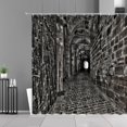 thumbnail image 1 of Tunnel Shower Curtains Hooks Black Bathroom Curtain Church Architecture Polyester Cloth Fabric Home Decor Bathroom Accessories, 1 of 5