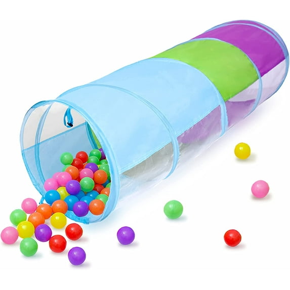 Tunnel for Toddlers 1-3, Kids Tunnel Crawling Indoor Outdoor Mesh See Through Pop Up Play Tent Crawl Tunnel for Toddler Babies Children Girl Boy Game Toys 5ft Long