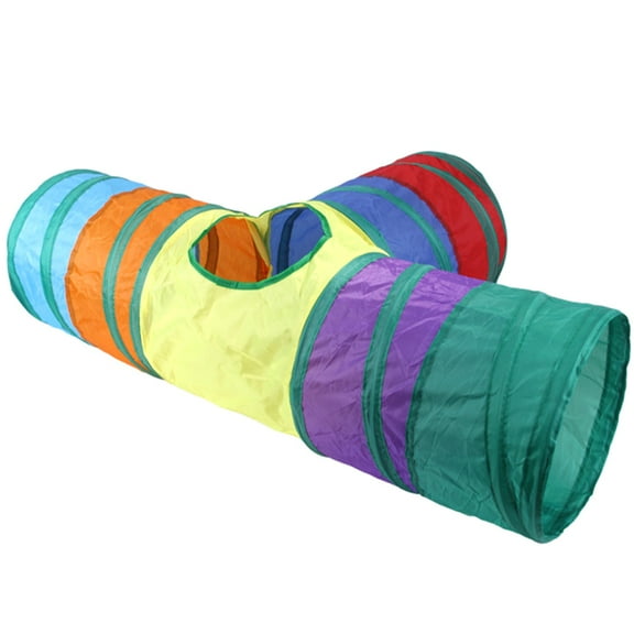 Cat Tunnel Bed 3-Way Foldable Cat Tunnel Pet Tent Tube Hideaway Bunny Tunnel Hideout Toy for Cats and Kittens