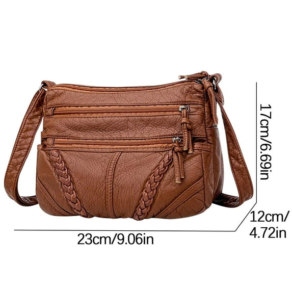 Tuobarr 2023 New Leather Bag,Mom, Ladies' Multi Compartment Crossbody Bag, Large Capacity Soft Leather Bag