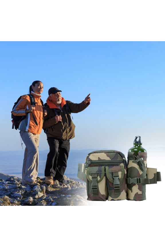 Backpack, Multi Functional Waist Pack, Single Shoulder Hip Belt Bag Packs Water Resitive Waist Bag Pouch Hiking Climbing Outdoor Bumbag with Water Bottle Pocket A