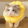 thumbnail image 1 of Tuobarr Cats Collar, Protective Inflatable Flower Ring Collar for Cats, Stop Cats from Licking and Biting Yellow, 1 of 9