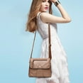 thumbnail image 1 of Tuobarr Crossbody Bags for Women Trendy, Zipper Crossbody Bag with Wide Shoulder Strap Phone Wallet, Shoulder Purse, Multiple Zipper Pockets. Brown, 1 of 5