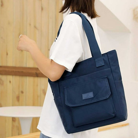 Tuobarr Tote Bag for Women, Lightweight Nylon Shoulder Pack, Large Capacity Women's Tote Handbags, Crossbody Pack for Outdoor Dark Blue