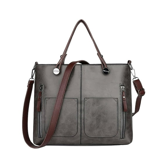 Tuobarr Women’S Tote Handbag Multi Pockets Crossbody Bag Retro