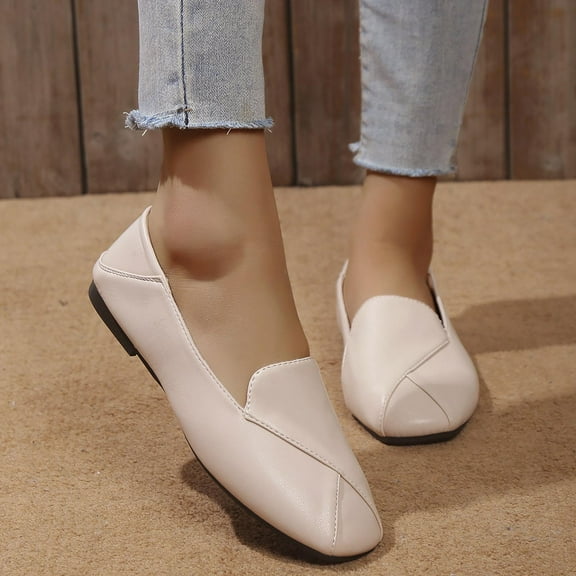 Tuobarr Womens Dress Shoes Women's Single Shoes Can Be Worn With One Foot And Two Soft Soled Shoes Can Be Worn Beige US Size 5.5