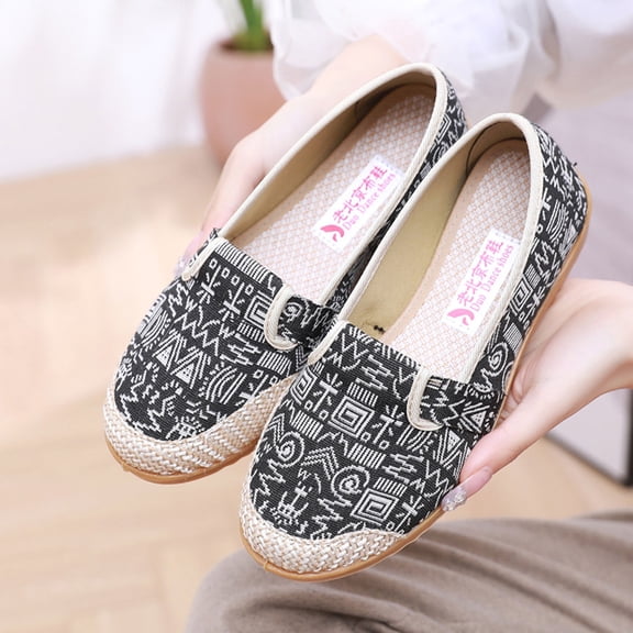 Tuobarr Womens Flats Shoes, Women's Fashion Round Toe Ventilate Mesh Flats Shoes, Comfort Soft Slip On Flats Shoes Sky Blue F