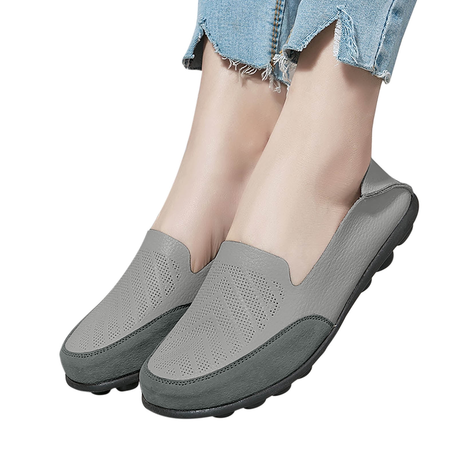 Sunporx Women's Comfort Leather Loafers - Arch Support Driving Moccasins, Waterproof & Breathable - View #3