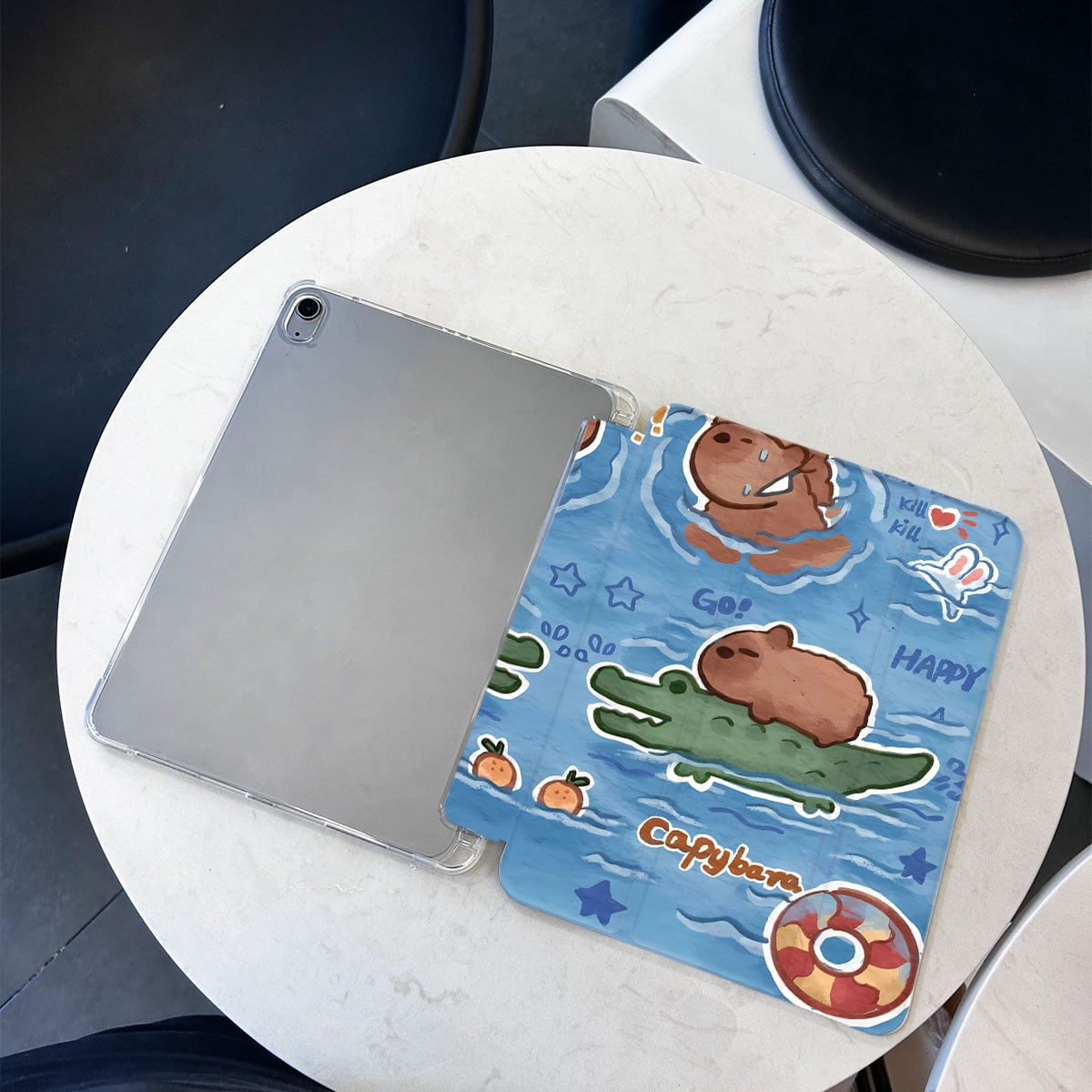 Tuohive Cartoon Capybara iPad Case for Pro 20/21/22 11in Auto Wake ...