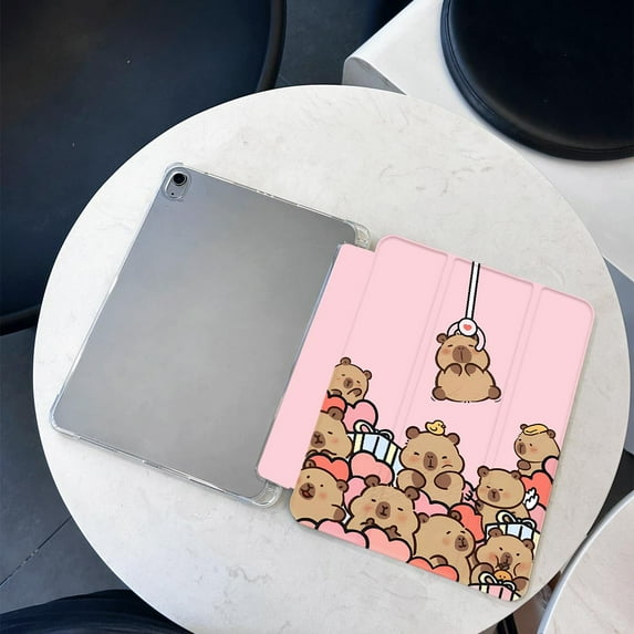Tuohive Cartoon Capybara iPad Case for iPad 10th Generation(2022//2023) 10.9in Auto Wake Sleep Case Anti drop Pen Holder iPad Case