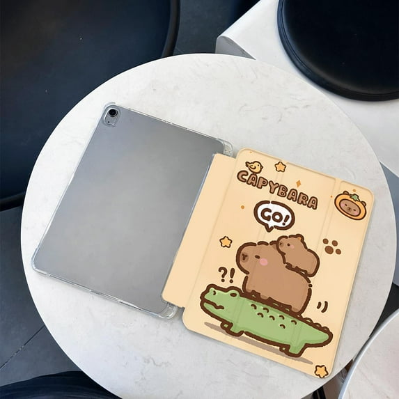 Tuohive For iPad Case Cartoon Capybara iPad Case For iPad gen9 gen8 gen7 10.2 Air4 Air5 10.9 Pro11 2020/2021 Anti drop Pen Holder iPad Case