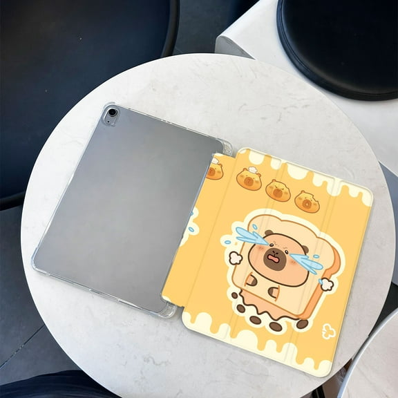 Tuohive iPad Case for iPad Mini4/5 7.9in Auto Wake Sleep Case with Pencil Holder Cartoon Capybara