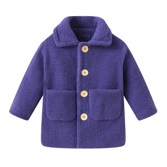 Tuosodrolic Girls Fuzzy Fleece Jacket Casual Button Down Cute Sherpa Overcoat Lapel Jackets Outwear Fall Winter Coat with Pockets