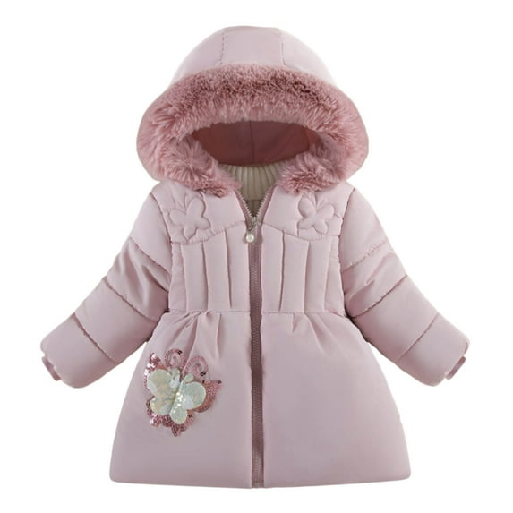 Tuosodrolic Girls Puffer Winter Coat Thickening Warm Jacket Heavyweight Down Coats Fuzzy Hooded Outerwear Water Resistant Parka Jackets