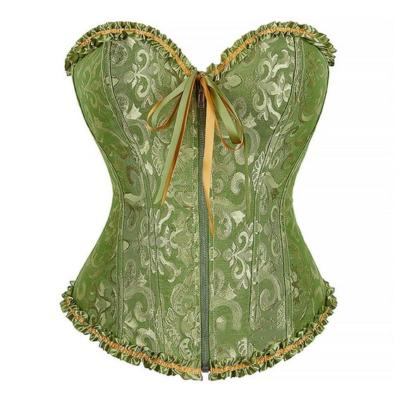 Tuosodrolic Medieval Corsets Women Renaissance Fairy Corset Tops Zip Up Victorian Corset Bustier Plus Size Vintage Bustier Tops, Gothic Corsets for Women Corset Lingerie